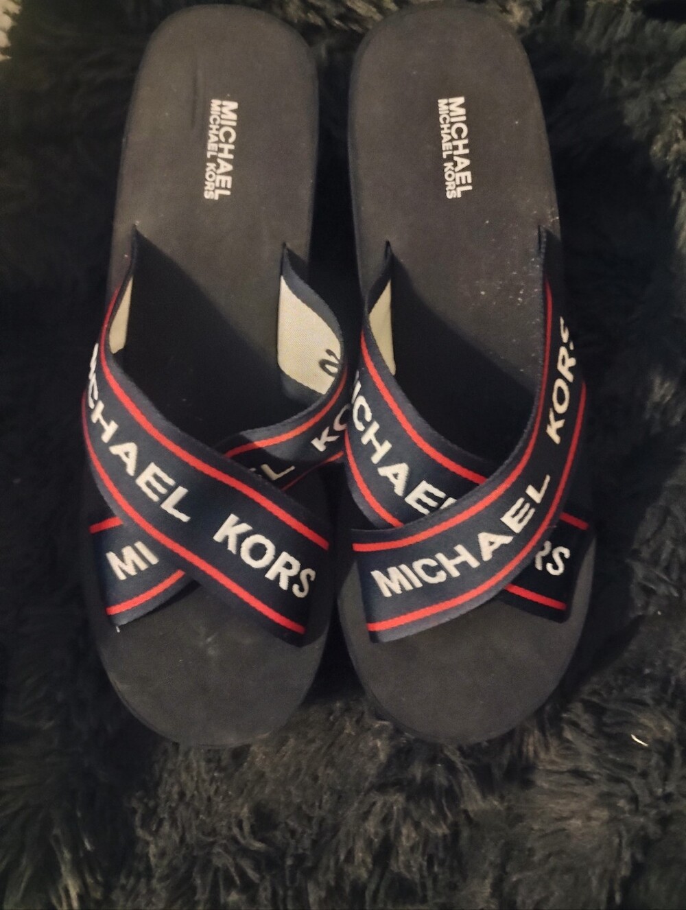 Brand New Red White And Blue Michael Kors Sandals